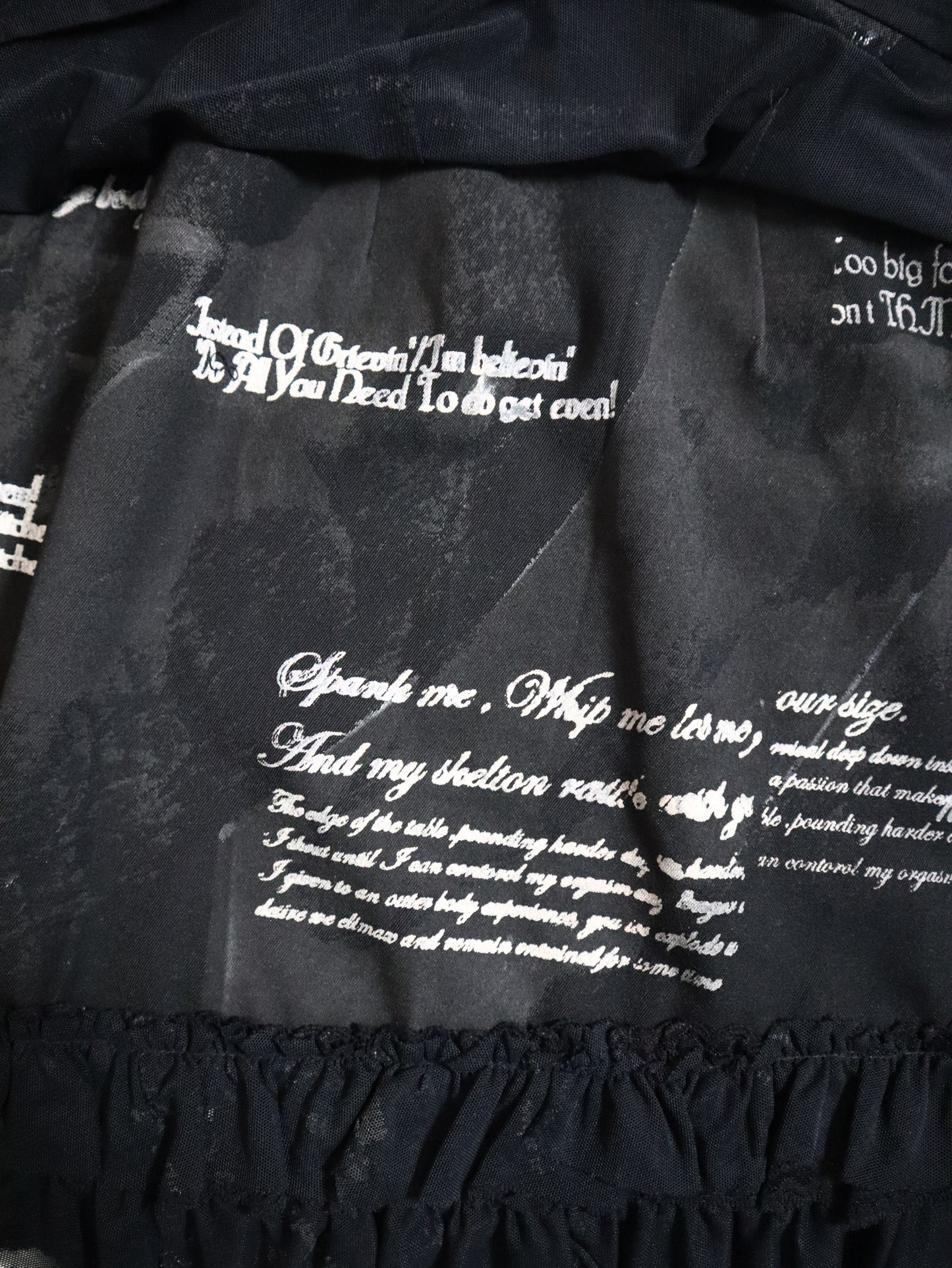 H.NAOTO BLOOD Wrap Script Skirt