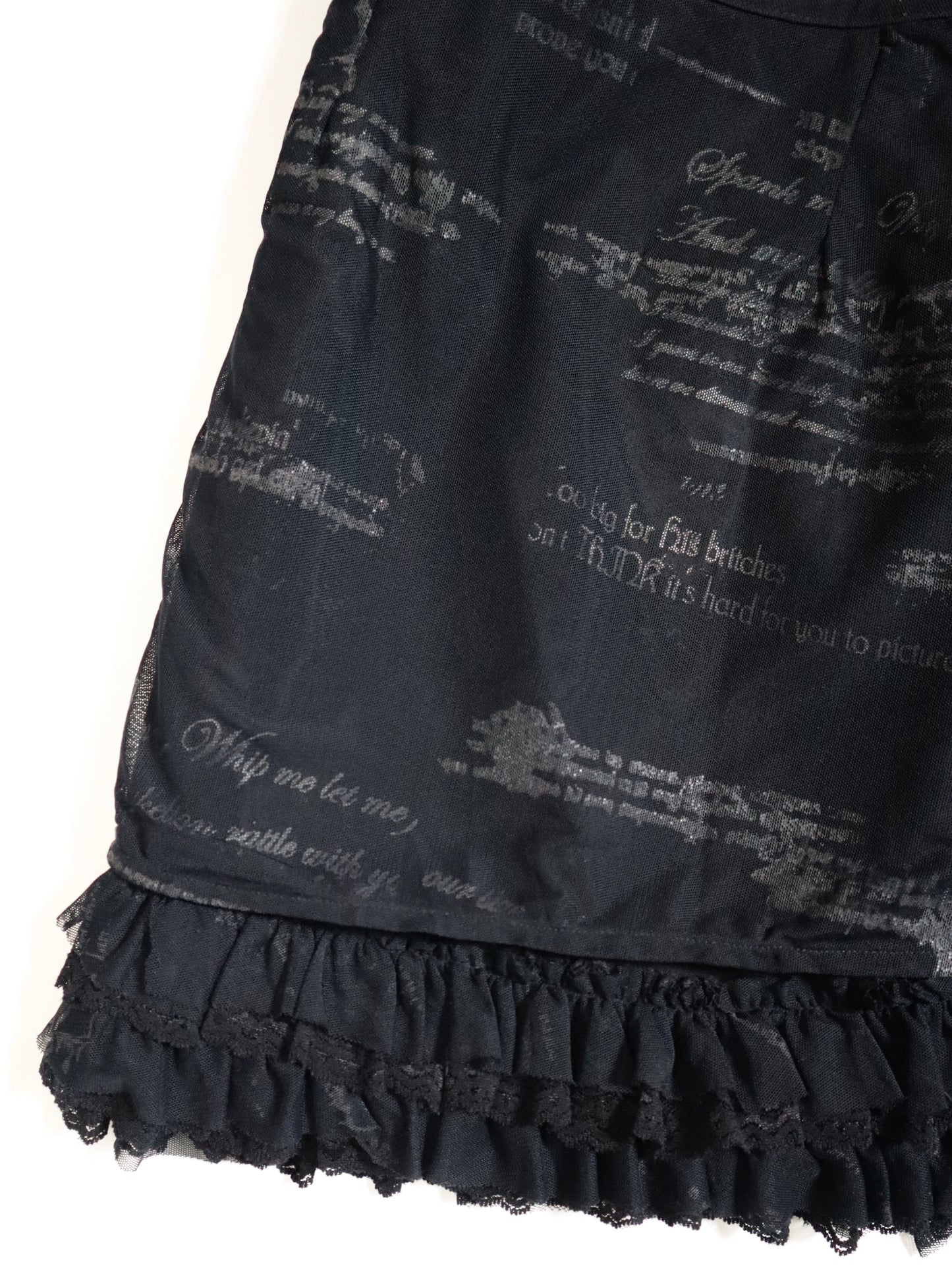 H.NAOTO BLOOD Wrap Script Skirt