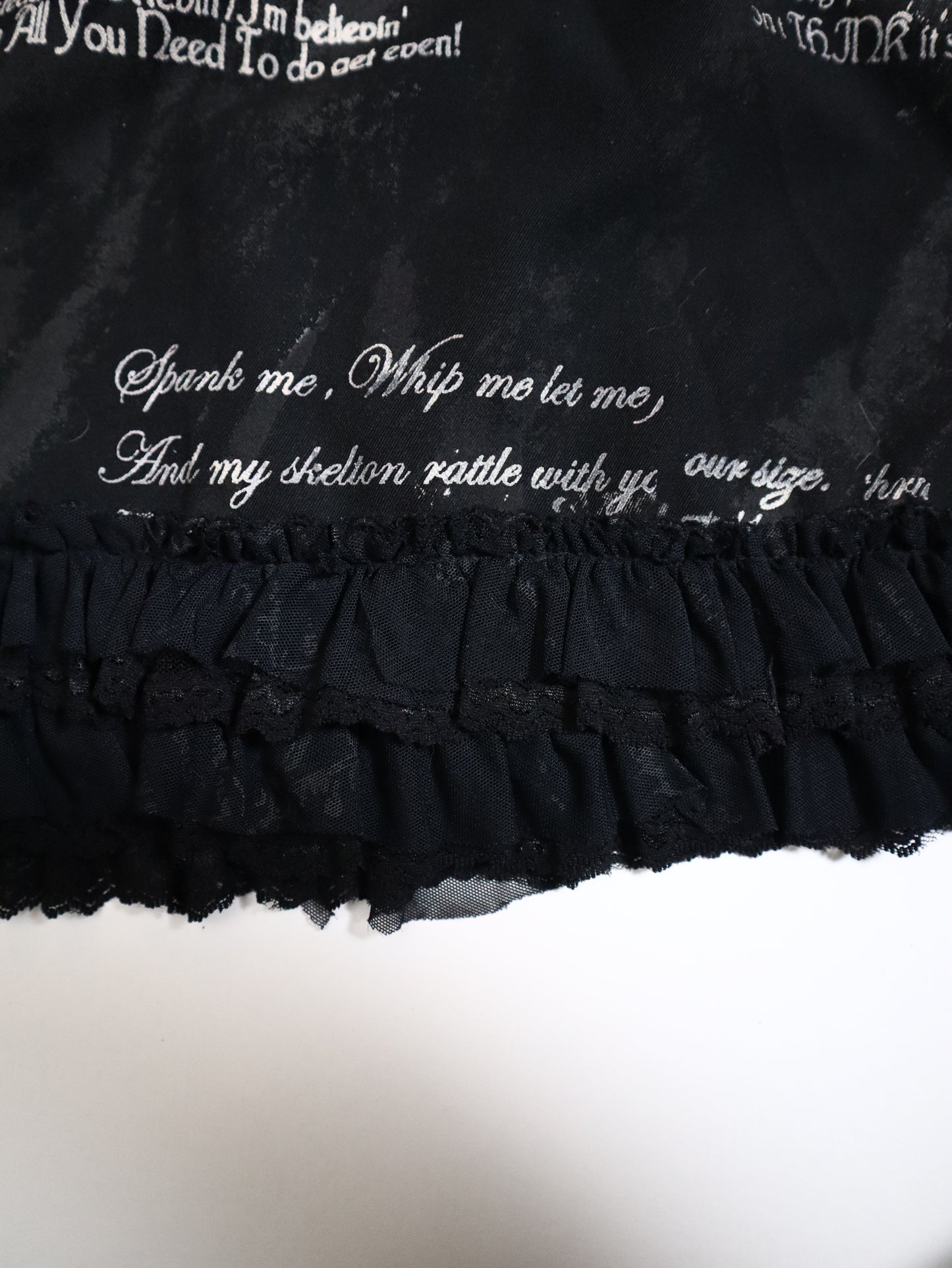 H.NAOTO BLOOD Wrap Script Skirt
