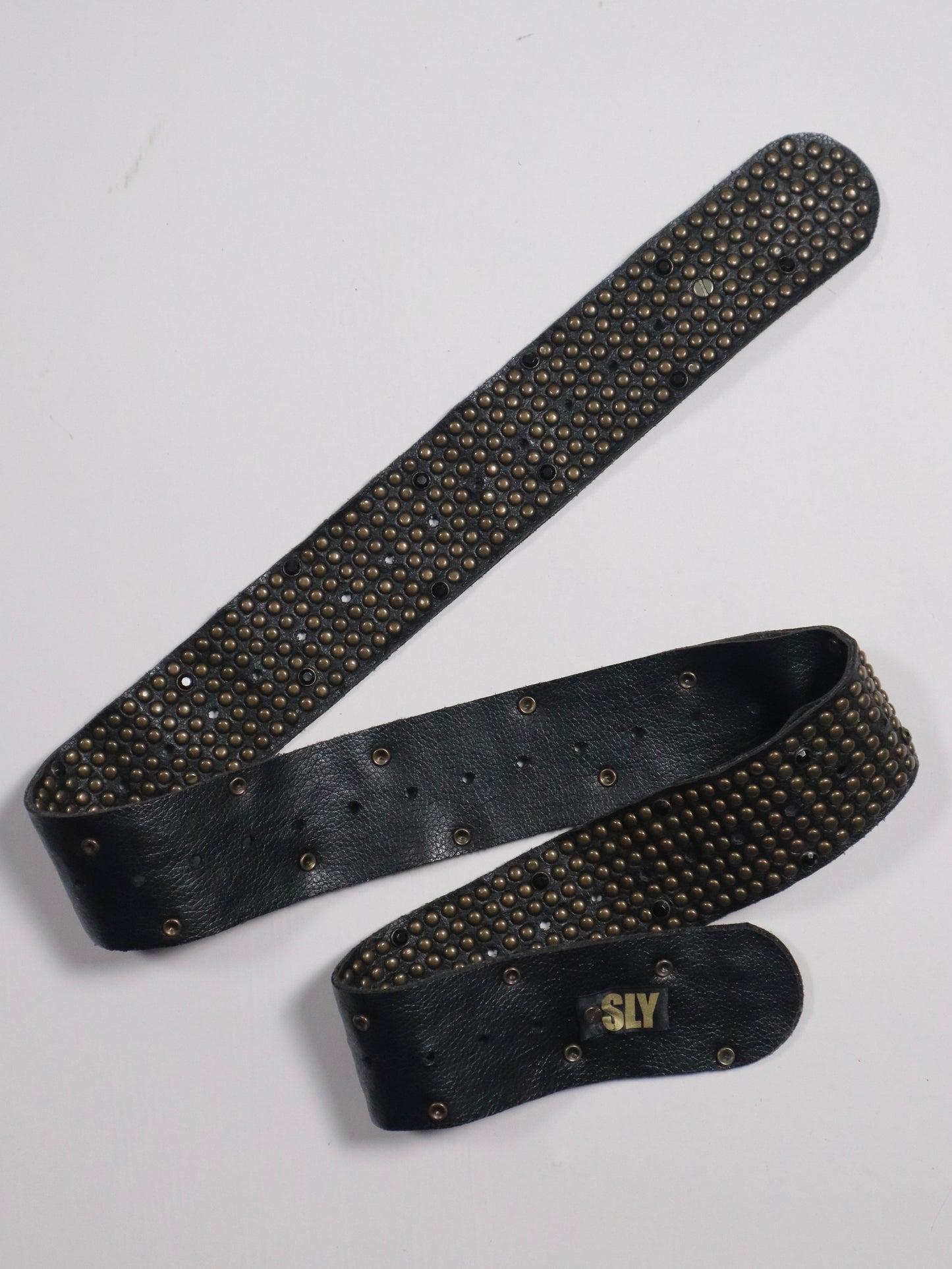 SLY Studded Wide Leather Belt