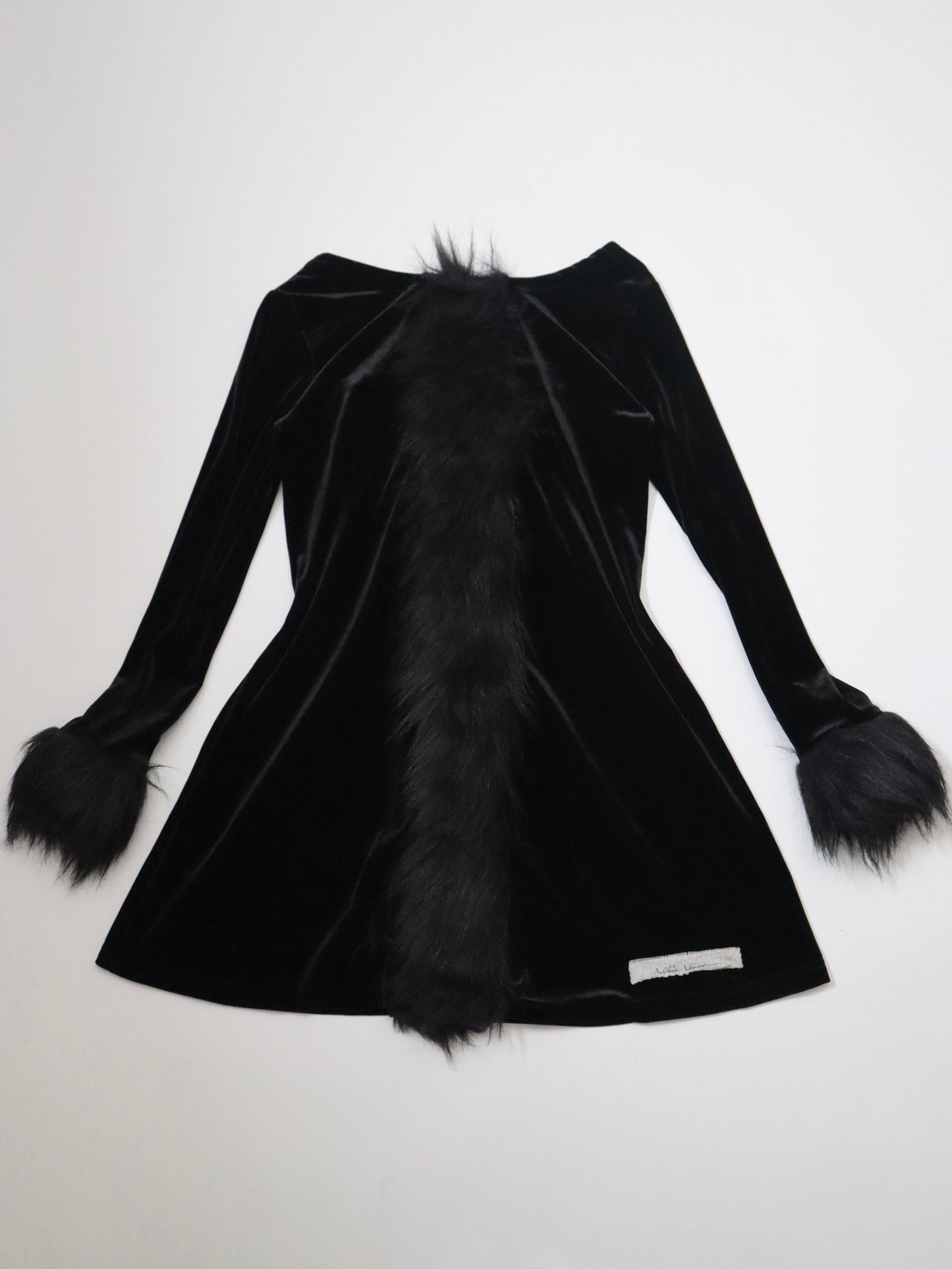 ALICE AUAA Velvet & Fur Dress