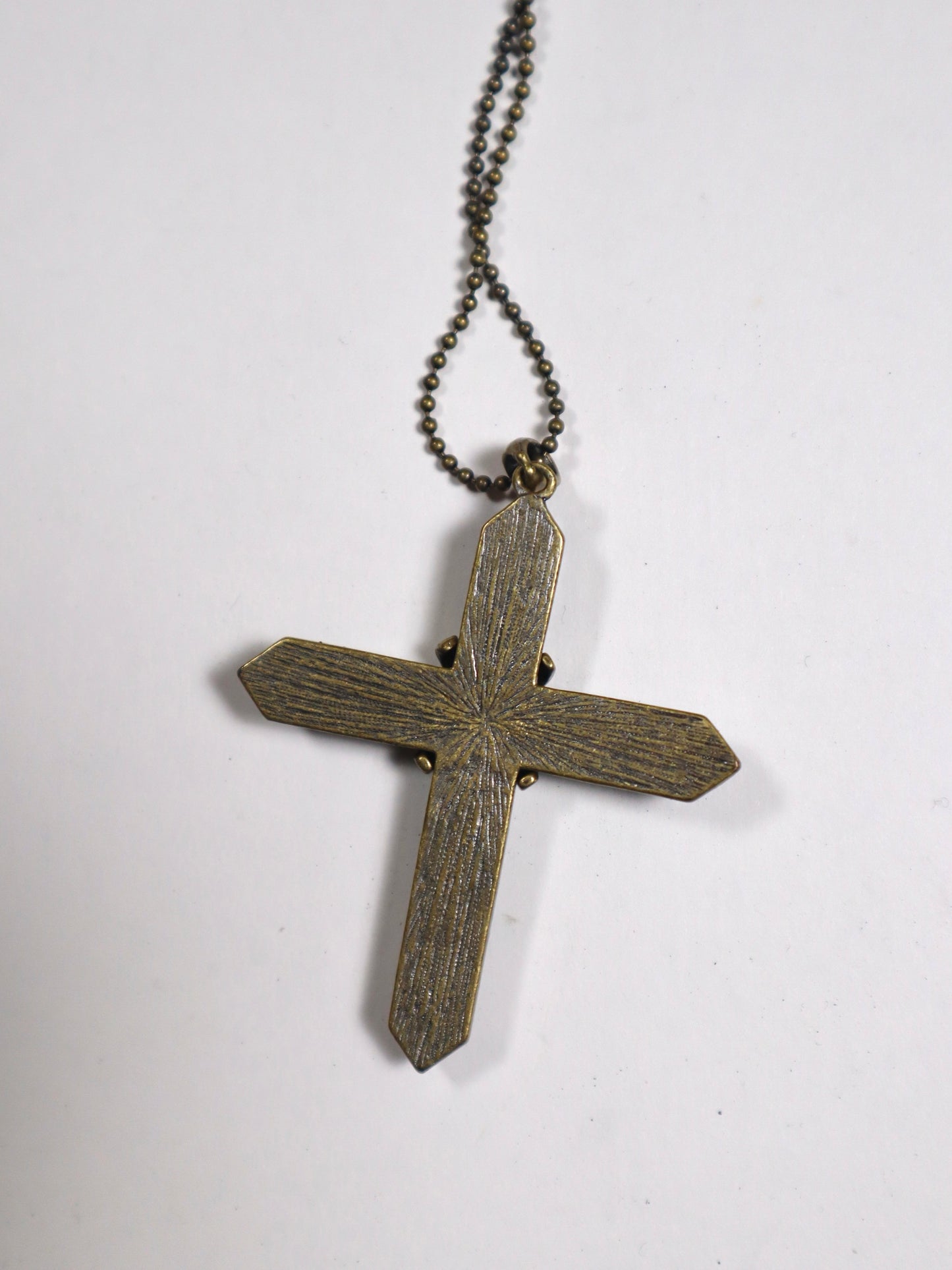 MAISON GILFY Aged Gold Cross Necklace