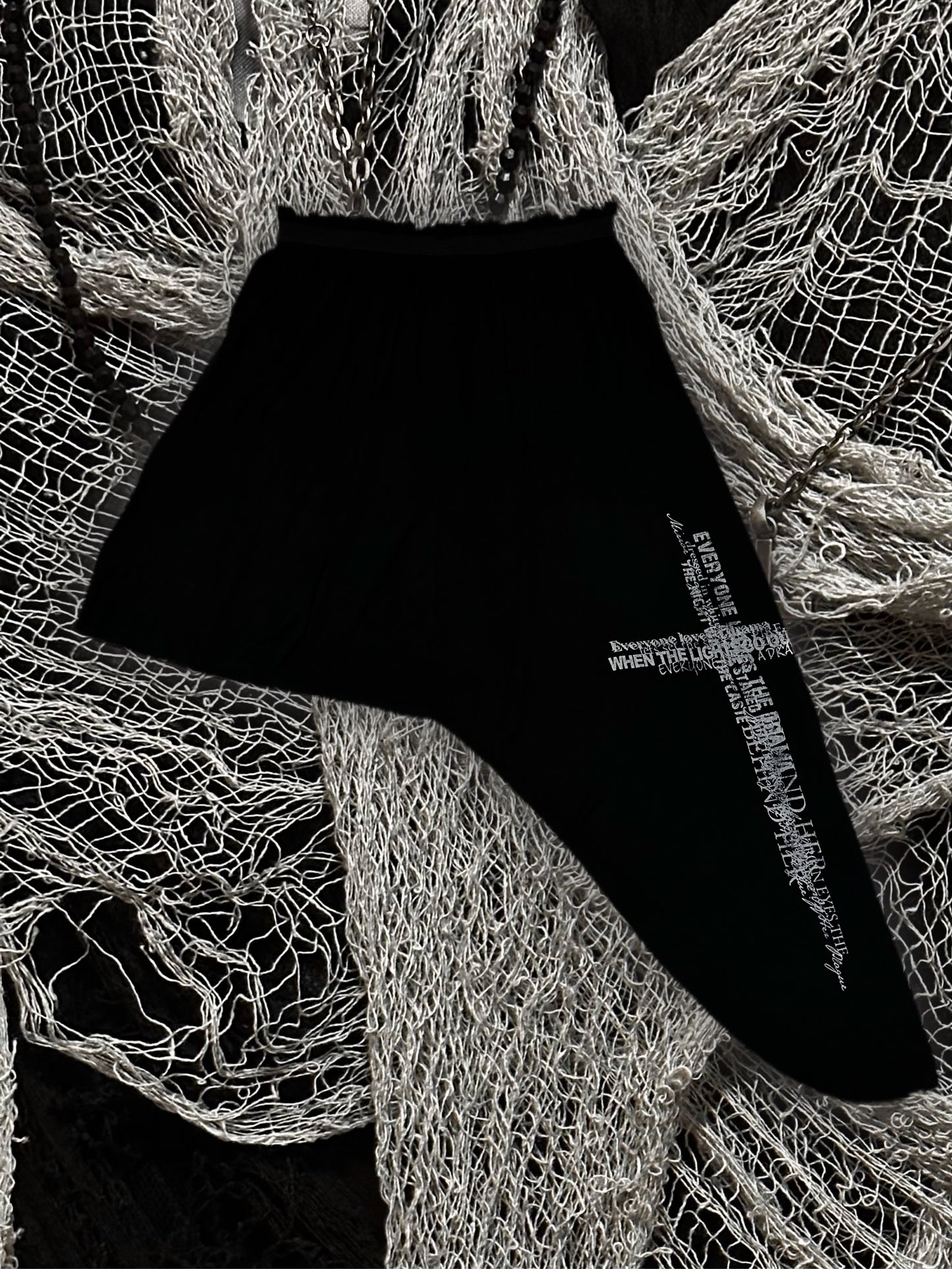 HEAVEN AND EARTH Asymmetrical Cross Skirt