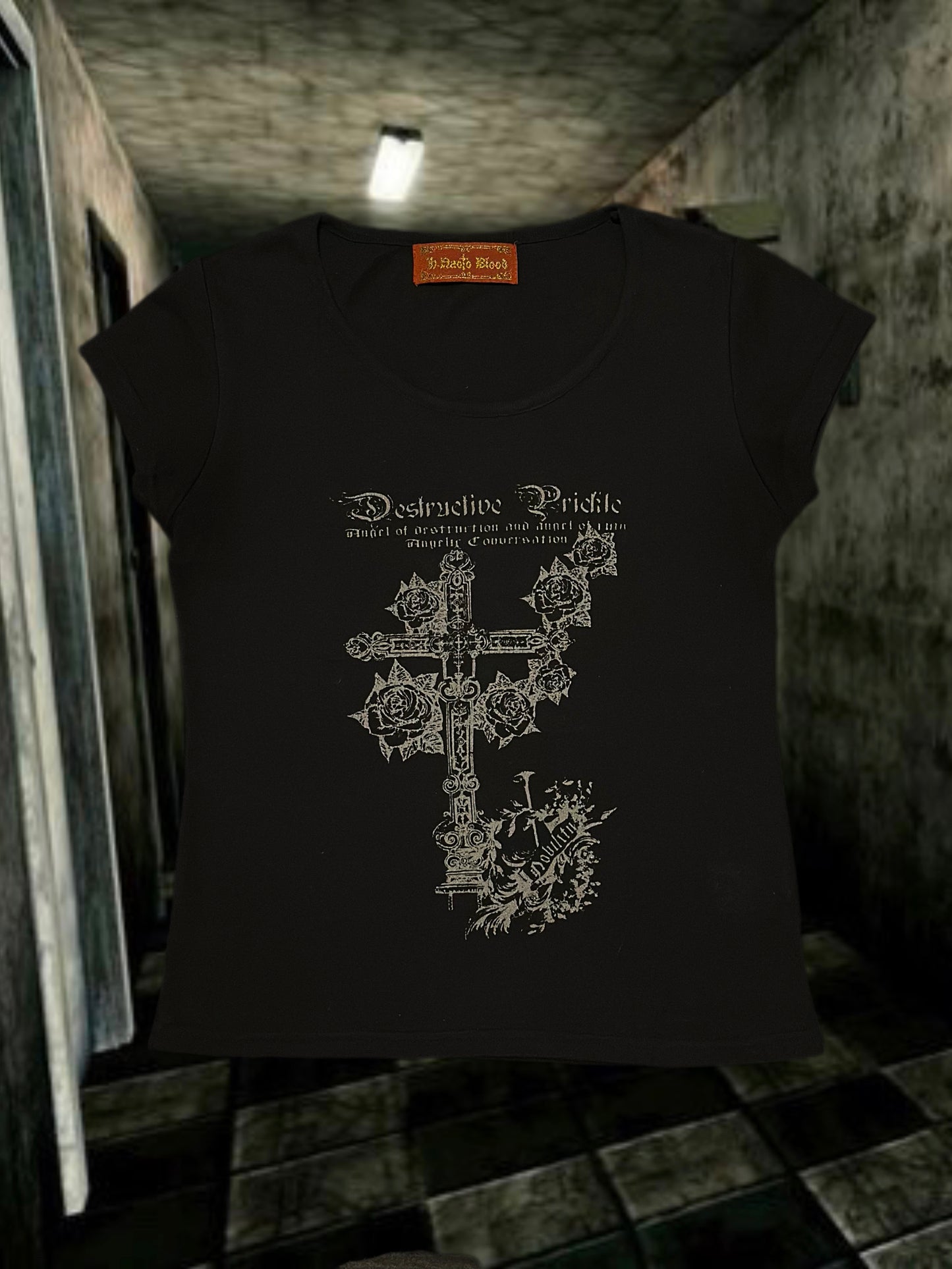 H.NAOTO BLOOD Cross Baby Tee