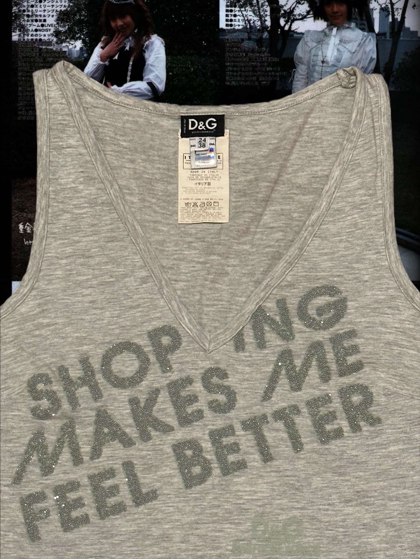 D&G “Shopping Makes Me Feel Better” Tank