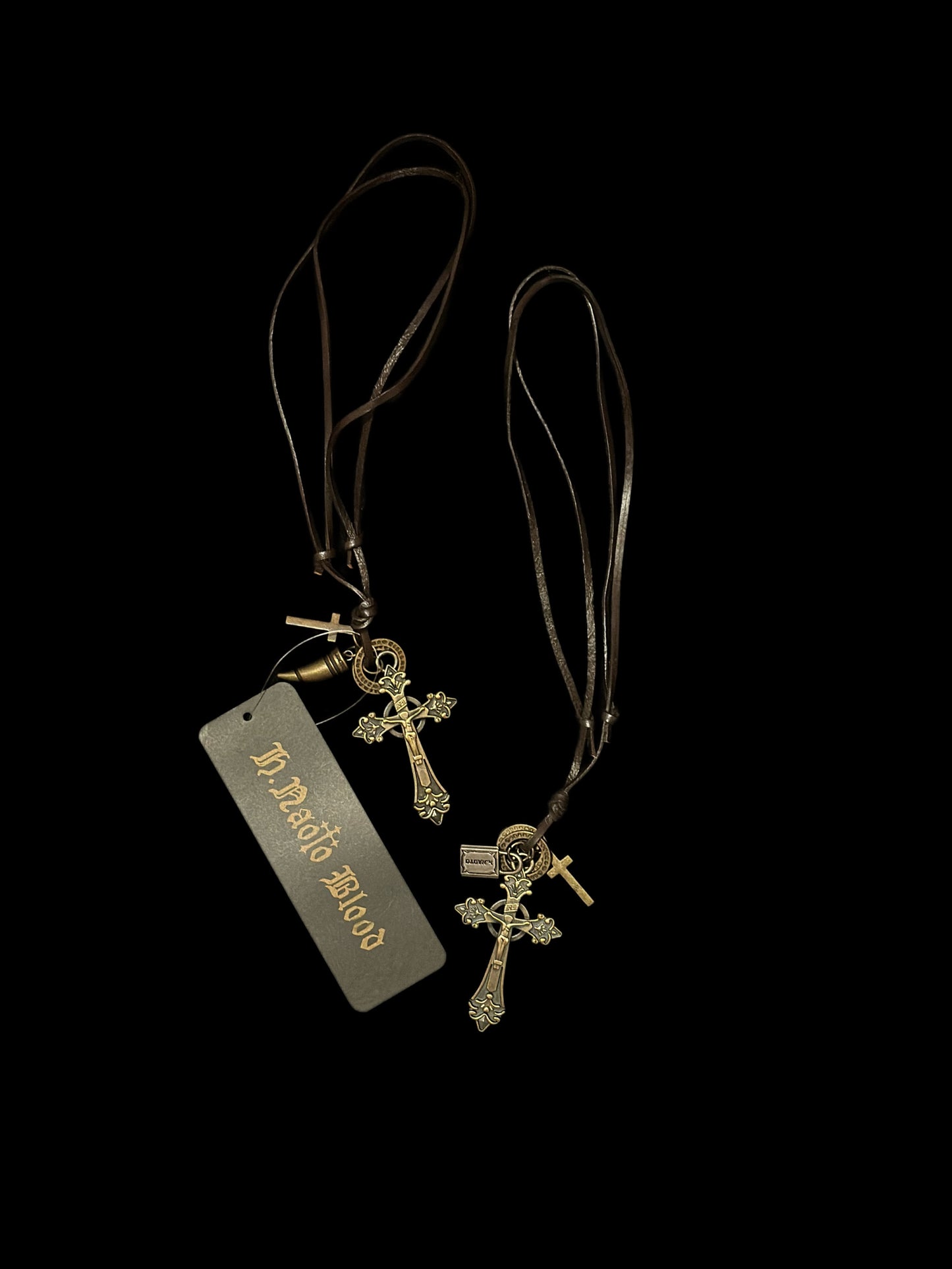 H.NAOTO BLOOD Cross Cord Necklace