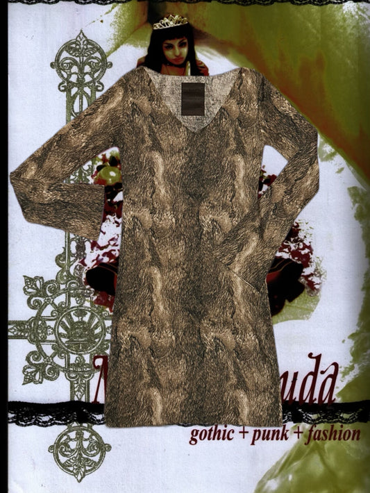 GOA Rabbit Fur Print Dress