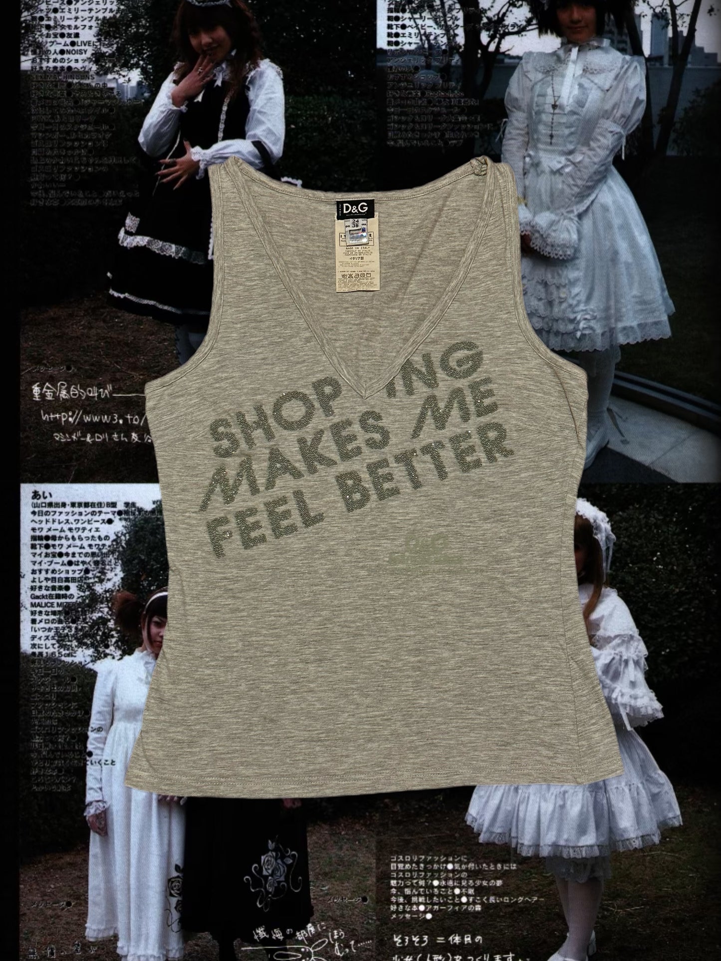 D&G “Shopping Makes Me Feel Better” Tank